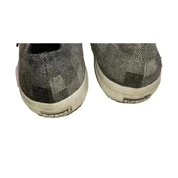 Superga Women’s Shoes Grey Wool Plaid Pattern US 8.5 W / 7 M - Picture 5 of 9